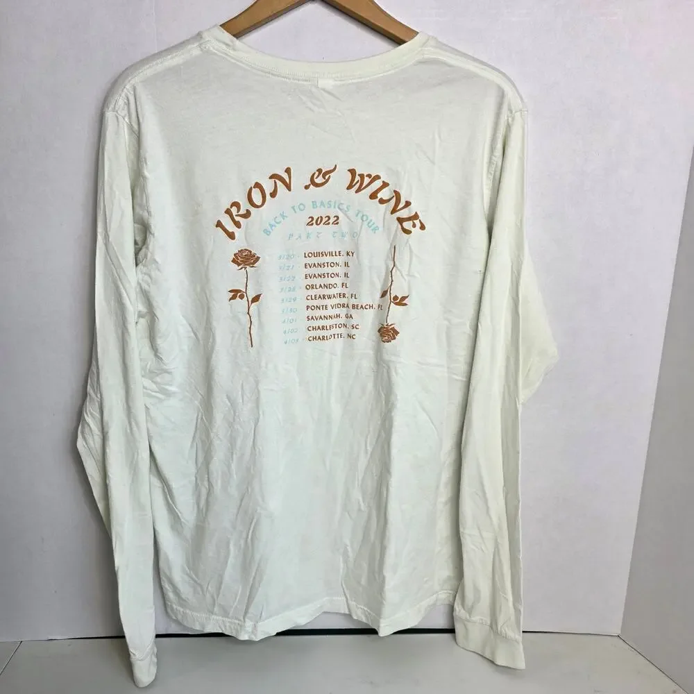 Iron and Wine, Long Sleeve Tour Tee, Men's XL - Picture 4 of 7